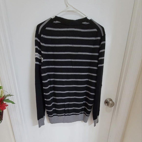 Jack & jones  stripes slim fitting vneck button front cardigan - Picture 9 of 14